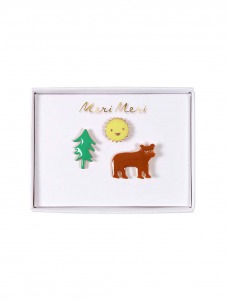 Meri Meri Καρφίτσες Bear, Sun & Tree