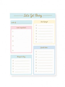 Get Busy- Large notepad