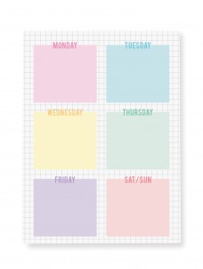 Weekly Grid - Large Notepad