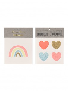 Meri Meri Τατουάζ Rainbow & Hearts