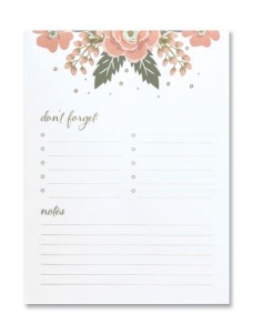 Large Notepad - Flower Boarder