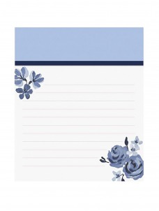 Jotter Notepad-Blue Floral