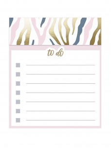 Jotter Notepad-Pink Navy Zebra