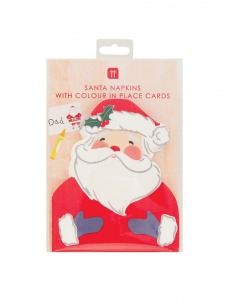 Talking Napkin-Placecard Kit Santa