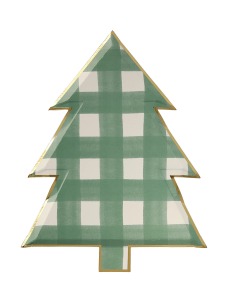 Meri Meri Πιάτο Χριστουγεννιάτικο Δέντρο Gingham