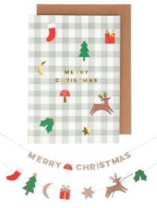 Meri Meri Ευχετήρια Κάρτα Γιρλάντα Merry Christmas