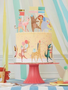 Cake Wrap & Toppers Animal Parade (6τμχ)