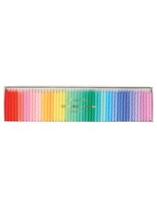 Κεριά Rainbow Twisted Mini (50τμχ)