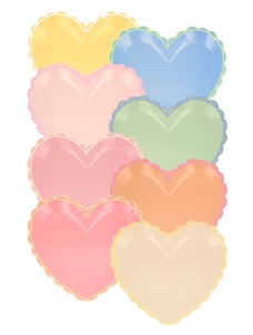 Πιάτο Γλυκού Pastel Καρδιά (8τμχ)
