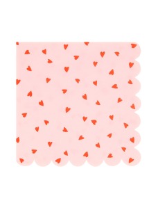Χαρτοπετσέτα Μεγάλη Heart Pattern (16τμχ)