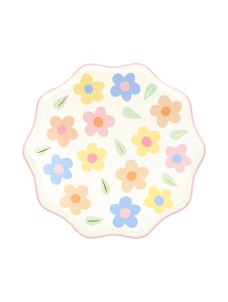 Πιάτο Γλυκού Happy Flowers (8τμχ)