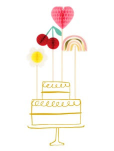 Cake Topper Icons Happy Birthday