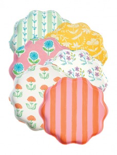 Πιάτα Μικρά Επαναχρησιμοποιούμενα Flora ( 6 τμχ )