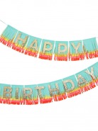 Meri Meri Γιρλάντα Rainbow Happy Birthday Fringe 