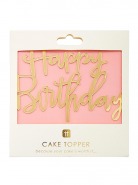 Talking Cake Topper Happy Birthday Rose Gold