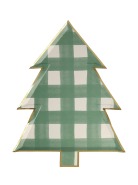 Meri Meri Πιάτο Χριστουγεννιάτικο Δέντρο Gingham