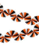 Γιρλάντα Black & Orange Stripe Honeycomb