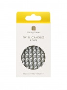 Ασημένια Κεράκια Luxe Twirl ( 8τμχ )