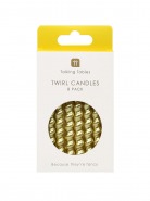 Χρυσά Κεράκια Luxe Twirl ( 8τμχ )