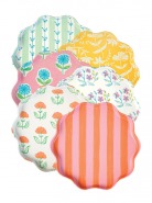 Πιάτα Μικρά Επαναχρησιμοποιούμενα Flora ( 6 τμχ )