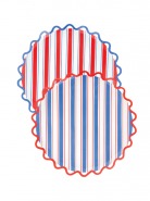 Πιάτα Φρούτου Ριγέ Ναυτικά ( 8 τμχ )