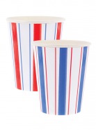 Ποτήρια Ριγέ Ναυτικά ( 8 τμχ )